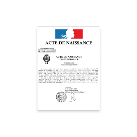 Acte de naissance