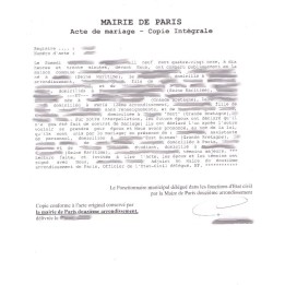 Acte de mariage